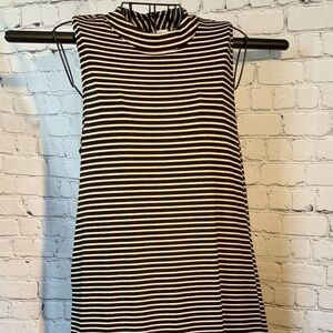 Love Fire Mod Striped Midi Dress L